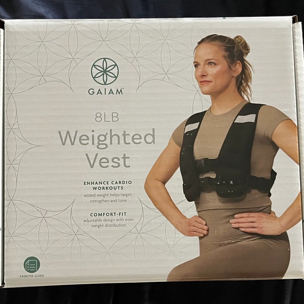 GAIAM Black Weighted Vest 8 LB.